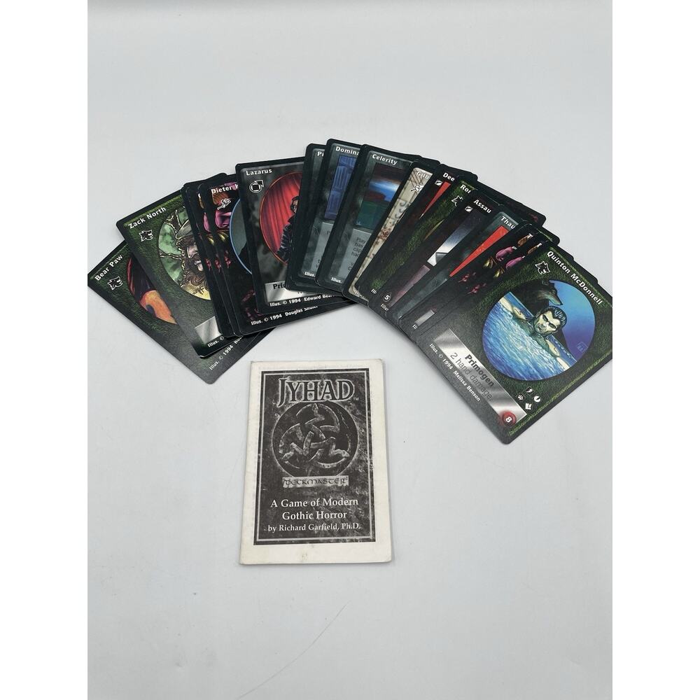 Vintage Jyhad Vampire Card Game 1994 & Cards Rule Book